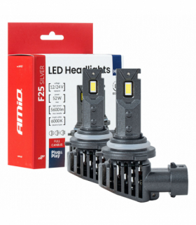 Żarówki samochodowe LED F25 SILVER FULL CANBUS 52W HB4 9006 12V 24V AMiO 04707