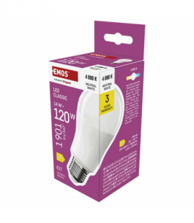 Żarówka LED Classic A60 E27, 14W (120W), 1901lm, neutralna biel 4000K EMOS ZQ5D76