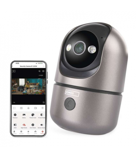 GoSmart Wewnętrzna kamera obrotowa, Tuya, 4Mpx, PTZ, NVR, DUAL WiFi 2.45GHz, IP‑220W, lidl, EMOS H4062