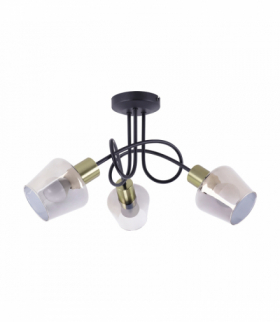 Oprawa ścienno-sufitowa AYRA E14 3G BLACK/GOLD czarny/złoty Struhm 04960