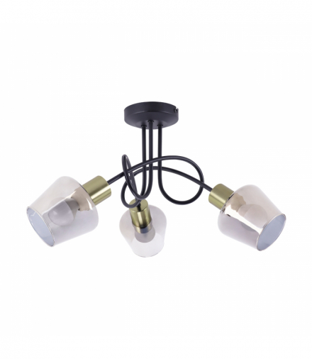 Oprawa ścienno-sufitowa AYRA E14 3G BLACK/GOLD czarny/złoty Struhm 04960