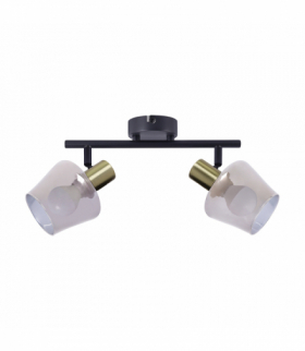 Oprawa ścienno-sufitowa AYRA E14 2I BLACK/GOLD czarny/złoty Struhm 04959