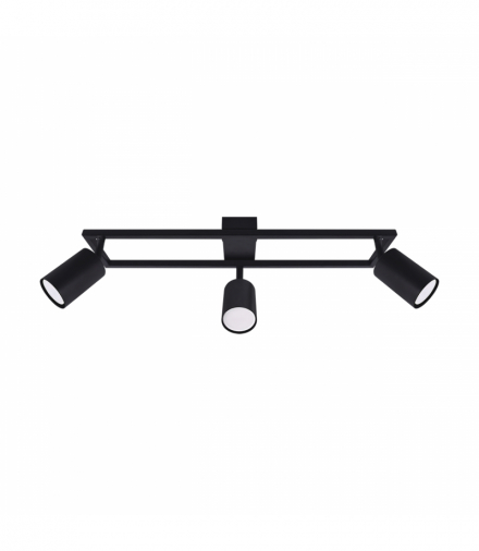 Oprawa ścienno-sufitowa HUBERT GU10 3L BLACK czarny Struhm 04964