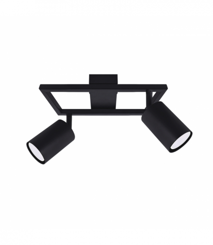 Oprawa ścienno-sufitowa HUBERT GU10 2L BLACK czarny Struhm 04963