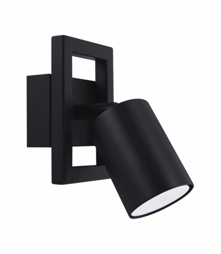Oprawa ścienno-sufitowa HUBERT GU10 1L BLACK czarny Struhm 04962
