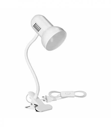 GANSO, lampka biurkowa z klipsem, flex, 15W, E27, biała Orno DL-21/W