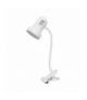 GANSO, lampka biurkowa z klipsem, flex, 15W, E27, biała Orno DL-21/W