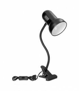 GANSO, lampka biurkowa z klipsem, flex, 15W, E27, czarna Orno DL-21/B