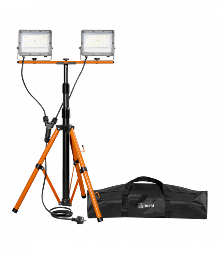 LAVILED zestaw naświetlaczy 2 x 50 W ze statywem, przewodem i torbą Orno AD-NL-6616