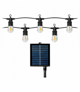 Solarna girlanda oświetleniowa 10m, 10 x LED Flame Orno LG-6/10M/FLAME