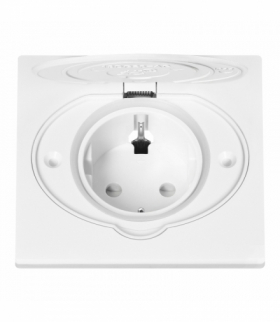 Hermetyczne gniazdo elektryczne wpuszczane, IP44, 1x2P+Z(Schuko), białe Orno OR-AE-1397(GS)/W