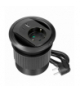 Gniazdo wpuszczane w blat z ładowarką USB, przepustem kablowym, i przewodem 1,4 m, 1x2P+Z (Schuko), 2xUSB (typ A+C PD20W), czarne Orno OR-GM-9051(GS)/B