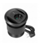 Gniazdo wpuszczane w blat z ładowarką USB, przepustem kablowym, i przewodem 1,4 m, 1x2P+Z (French), 2xUSB (typ A+C PD20W), czarne Orno OR-GM-9051/B