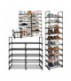 Półka na buty 10 poziomowa, szafka na buty, obuwie, regał, stojak, organizer na 20 par butów + półka na kapcie 45x30x174cm Ruhhy 18810