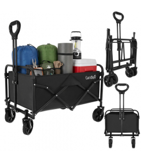 Wózek transportowy, składany, ogrodowy, na zakupy, 100kg, 90L, lekki na 4 kołach, 69x45x49cm Gardlov 18814