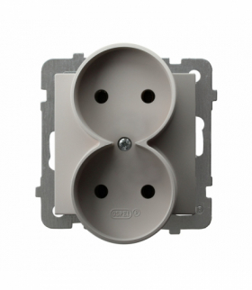 AS GP-2GR/m/82 Gniazdo podwójne moduł bez ramki Kaszmir Ospel