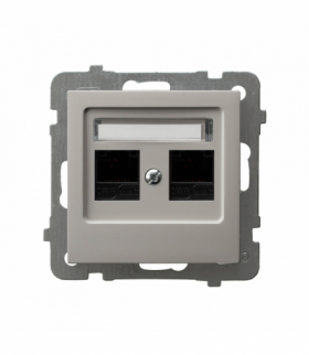 AS GPK-2G/K/m/82 Gniazdo komputerowe podwójne, kat. 5e MMC Kaszmir Ospel