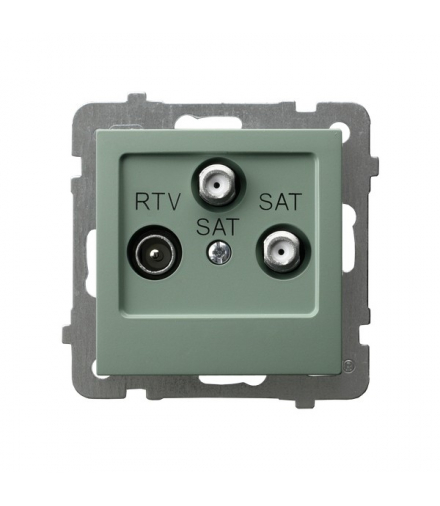 AS GPA-G2S/m/84 Gniazdo RTV-SAT z dwoma wyjściami SAT Zielony mat Ospel