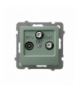 AS GPA-G2S/m/84 Gniazdo RTV-SAT z dwoma wyjściami SAT Zielony mat Ospel