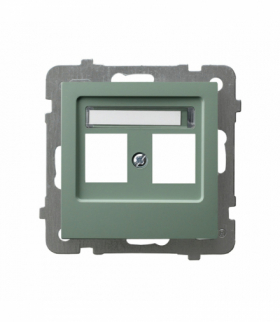 AS GPK-2G/p/84 Obudowa gniazda podwójnego typu Keystone prosta Zielony mat Ospel