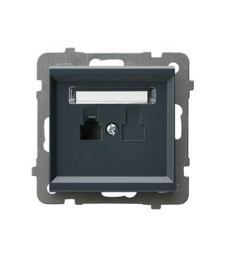 SONATA GPT-1R/m/73 Gniazdo telefoniczne pojedyncze Szary grafit Ospel