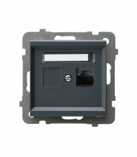 SONATA GPK-1R/K/m/73 Gniazdo komputerowe pojedyncze, kat. 5e MMC Szary grafit Ospel