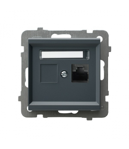SONATA GPK-1R/K/m/73 Gniazdo komputerowe pojedyncze, kat. 5e MMC Szary grafit Ospel