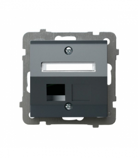 SONATA GPK-1RS/p/73 Obudowa gniazda pojedynczego typu Keystone skośna Szary grafit Ospel