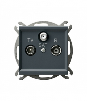 SONATA GPA-RS/m/73 Gniazdo RTV-SAT końcowe Szary grafit Ospel