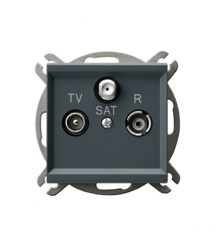 SONATA GPA-RS/m/73 Gniazdo RTV-SAT końcowe Szary grafit Ospel