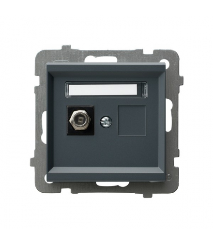 SONATA GPA-1RF/m/73 Gniazdo antenowe typu F pojedyncze Szary grafit Ospel