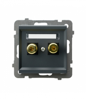 SONATA GGN-1R/m/73 Gniazdo głośnikowe pojedyncze Szary grafit Ospel