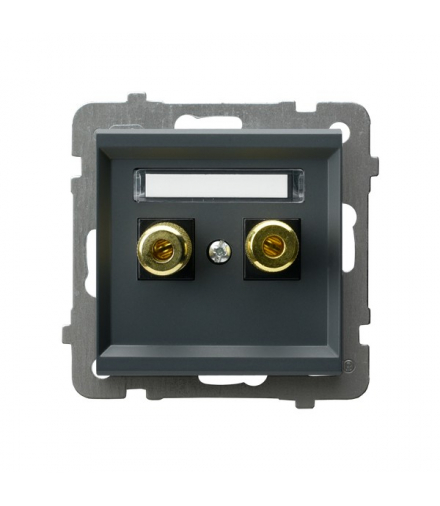 SONATA GGN-1R/m/73 Gniazdo głośnikowe pojedyncze Szary grafit Ospel