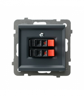 SONATA GG-2R/m/73 Gniazdo głośnikowe podwójne Szary grafit Ospel