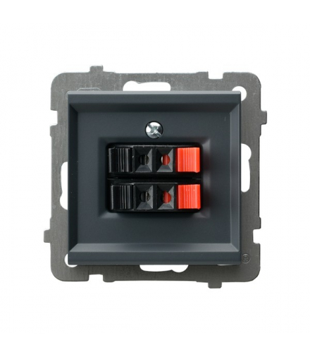 SONATA GG-2R/m/73 Gniazdo głośnikowe podwójne Szary grafit Ospel