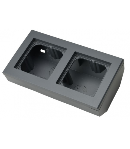 SONATA PNP-2RN/73 Puszka narożna do serii SONATA podwójna, wyposażona w ramkę Szary grafit Ospel