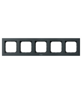 SONATA RH-5R/73 Ramka pięciokrotna do łączników IP-44 Szary grafit Ospel