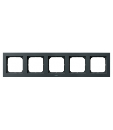 SONATA RH-5R/73 Ramka pięciokrotna do łączników IP-44 Szary grafit Ospel