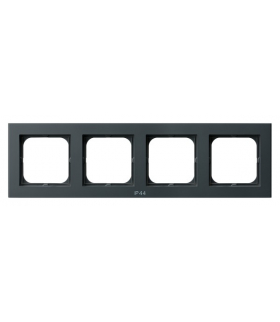 SONATA RH-4R/73 Ramka poczwórna do łączników IP-44 Szary grafit Ospel