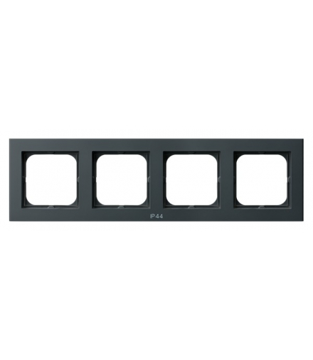 SONATA RH-4R/73 Ramka poczwórna do łączników IP-44 Szary grafit Ospel
