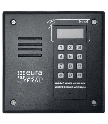 PANEL CYFROWY CYFRAL PC-1000RE czarny z czytnikiem RFiD i wbudowana elektroniką