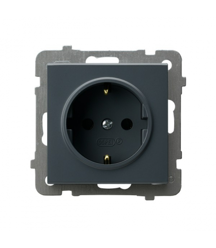 SONATA GP-1RS/m/73 Gniazdo pojedyncze z uziemieniem schuko Szary grafit Ospel