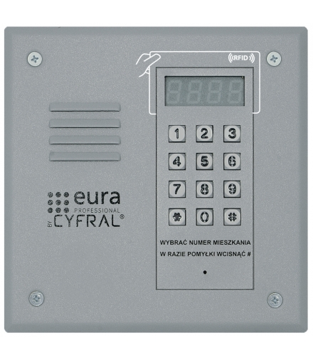 PANEL CYFROWY CYFRAL PC-1000R srebrny z czytnikiem RFiD