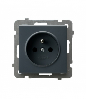 SONATA GP-1RZ/m/73 Gniazdo pojedyncze z uziemieniem Szary grafit Ospel