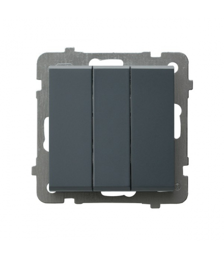 SONATA ŁP-24R/m/73 Łącznik potrójny zwierny Szary grafit Ospel