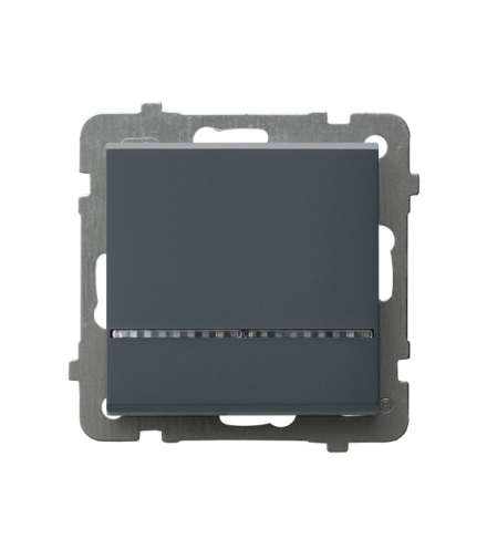SONATA ŁP-1RS/m/73 Łącznik jednobiegunowy z podświetleniem niebieskim Szary grafit Ospel