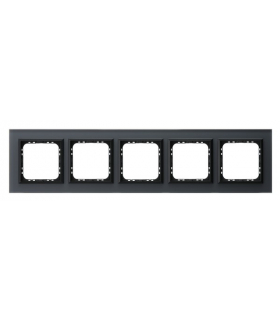 SONATA R-5RGC/85/33 Ramka pięciokrotna Grafitowe szkło szronione Ospel