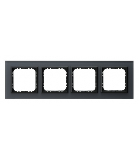 SONATA R-4RGC/85/33 Ramka poczwórna Grafitowe szkło szronione Ospel