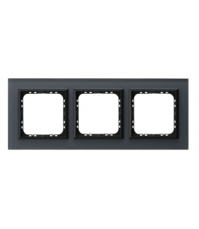 SONATA R-3RGC/85/33 Ramka potrójna Grafitowe szkło szronione Ospel