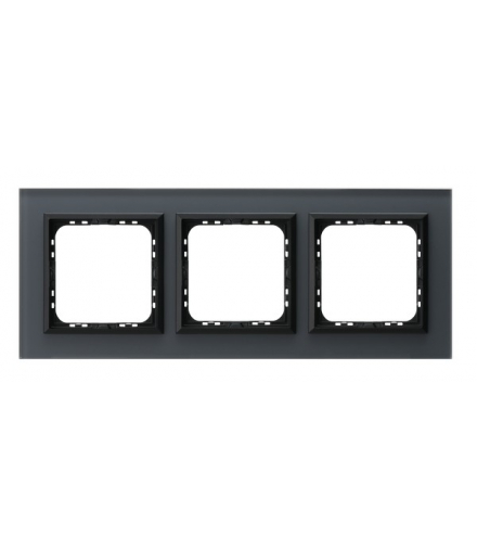 SONATA R-3RGC/85/33 Ramka potrójna Grafitowe szkło szronione Ospel